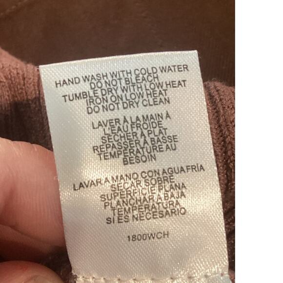 Wayf Womens Midi Dress Size Large L Brown Ribbed Minimalist Beachy Mock Neck - Picture 10 of 11